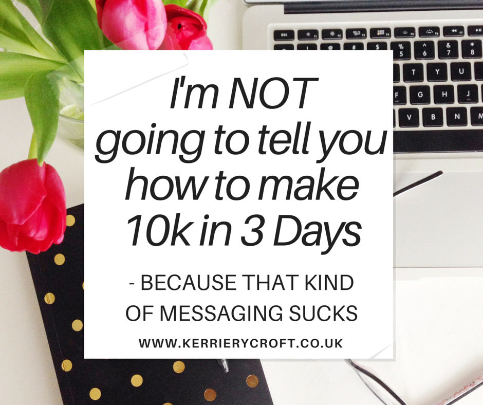 - because that kind of messaging sucks